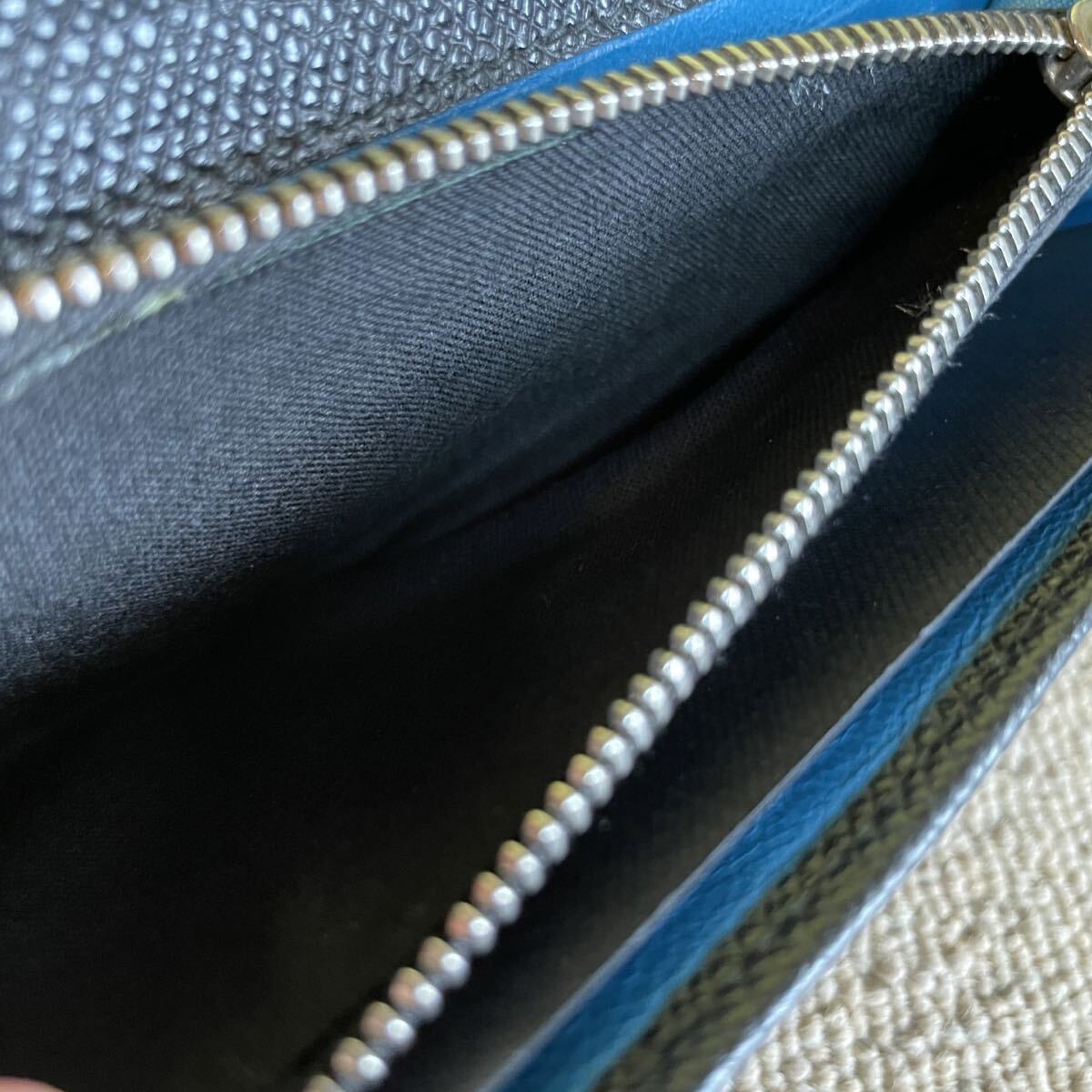  один иен прекрасный товар BVLGARY BVLGARI Be Zero длинный бумажник длинный кошелек двойной бумажник черный Logo любитель принадлежности есть 