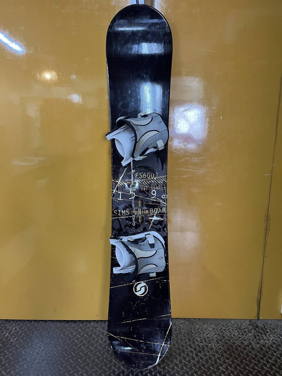 スノーボード SIMS/シムス FS6001 159㎝ ★5365R★ ウィンタースポーツ 現状品 ソフトケース付き 長期保管品 ビンディング付き レジャー_画像2