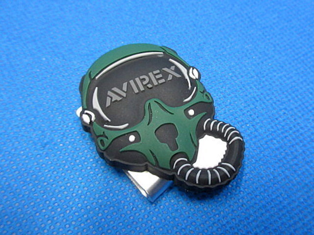 新品 AVIREX アヴィレックス マスク シリコン クリップ マーカー AVXBA2-17MK カーキ　※ネコポス便対応_画像2