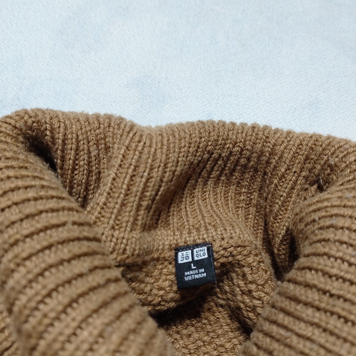 UNIQLO ユニクロ (L)　メンズ ミドルゲージ タートルネックセーター_画像4