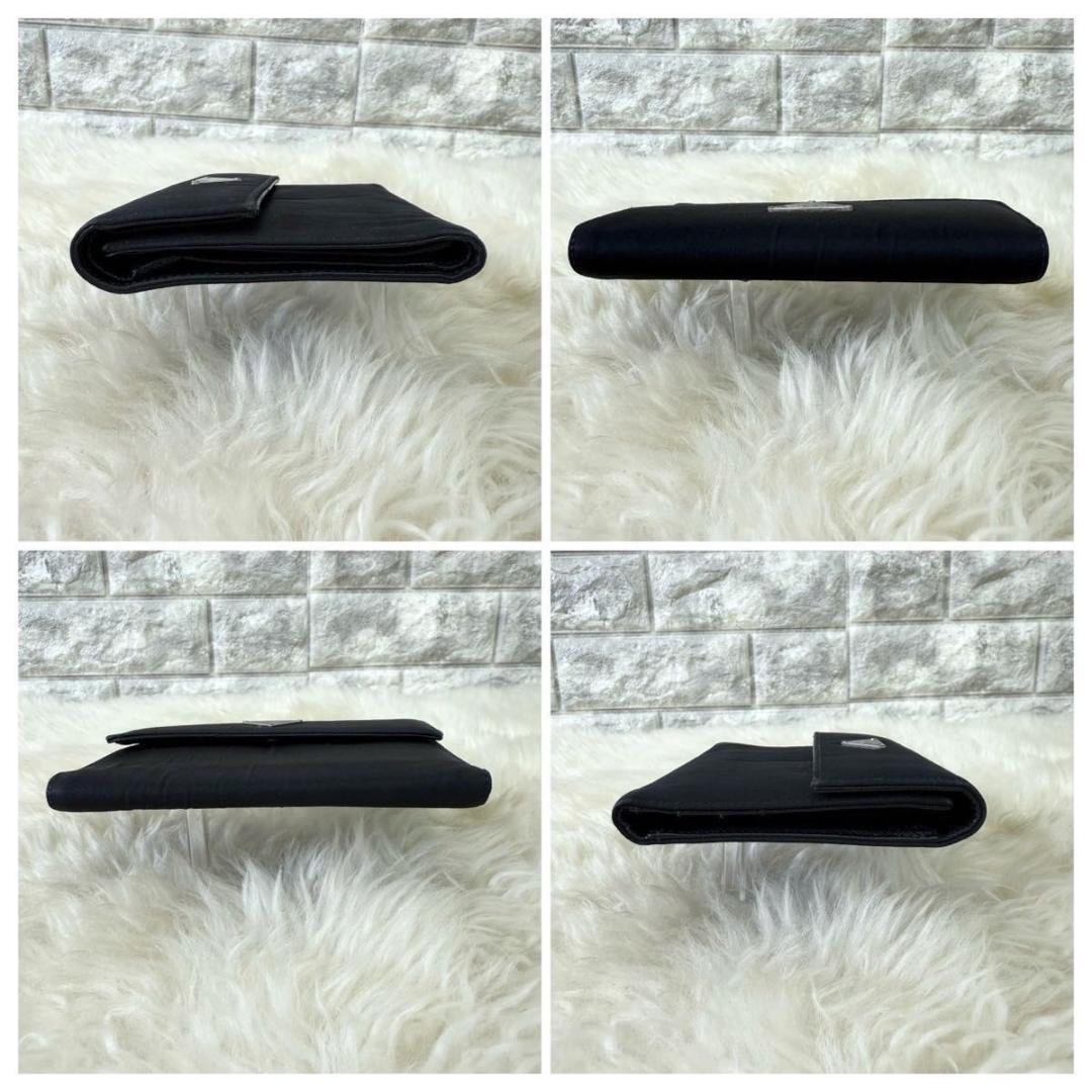 PRADA Prada нейлон складной кошелек треугольник Logo черный 