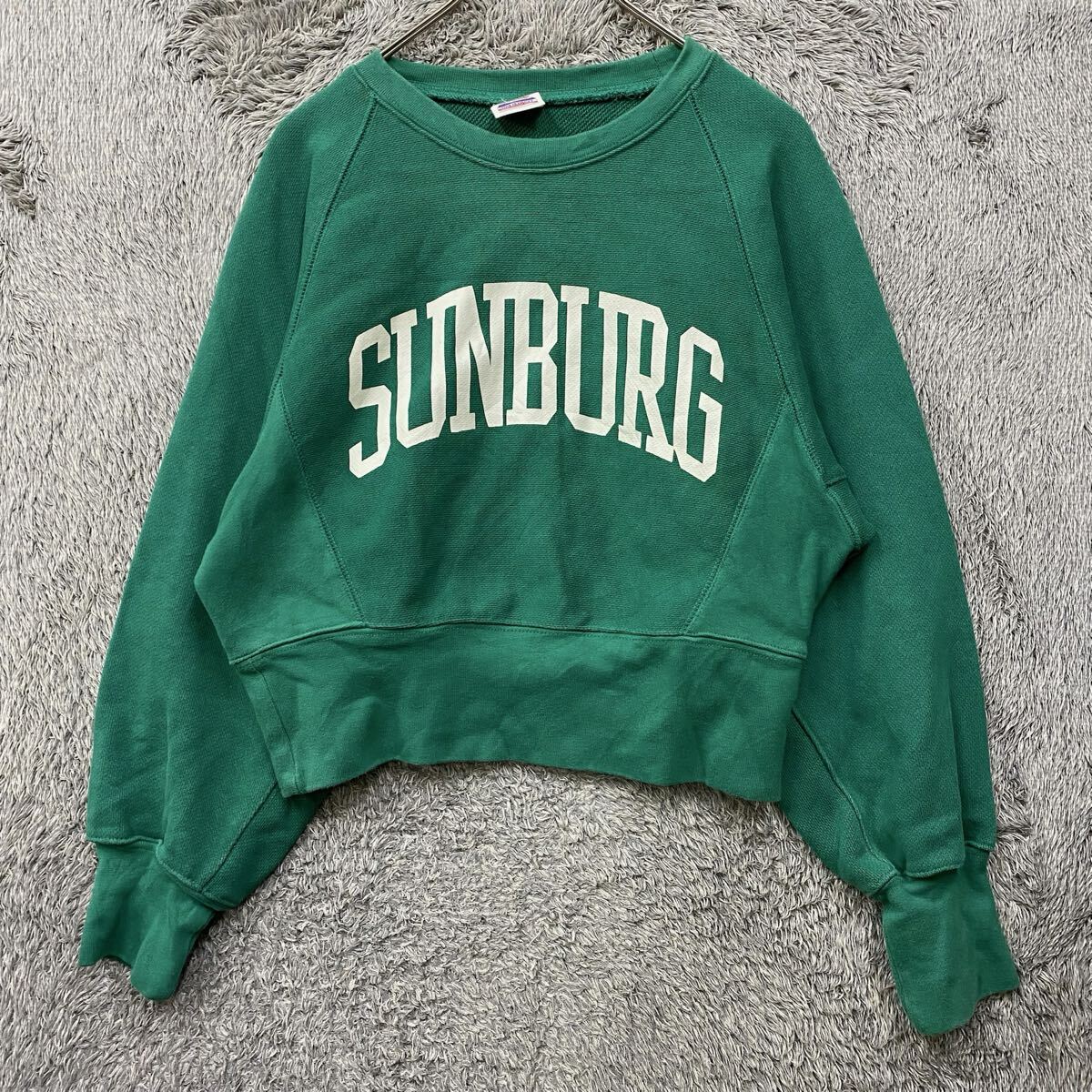 FREAK'S STORE フリークスストア 短丈 スウェット トレーナー サイズFREE カレッジ グリーン ヘビー レディース トップス 最落なし（15）_画像1