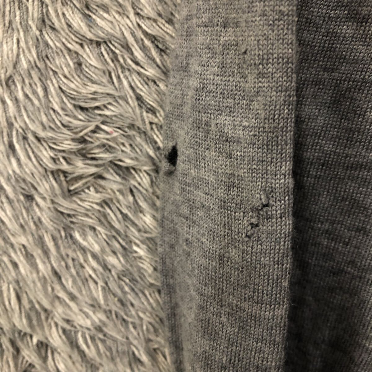 BANANA REPUBLIC バナナリパブリック ハイゲージ 長袖セーター サイズM グレー灰色 ウール 無地 メンズ トップス 最落なし(887)_画像9