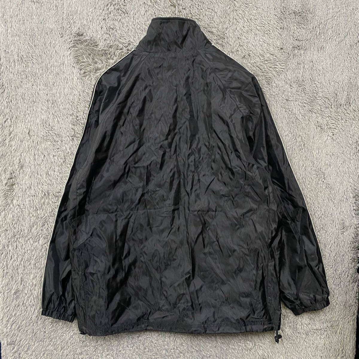 champion チャンピオン ナイロンジャケット ウインドブレーカー サイズS ブラック 黒 ラグラン ロゴ刺繍 メンズ トップス 最落なし（936)_画像2