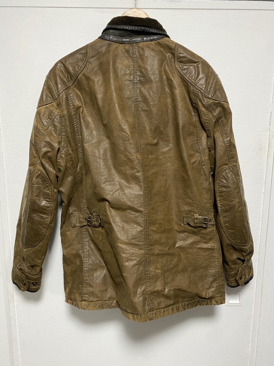 POLO オイルドジャケット モーターサイクルジャケット ヴィンテージ 定価160000 古着_画像2