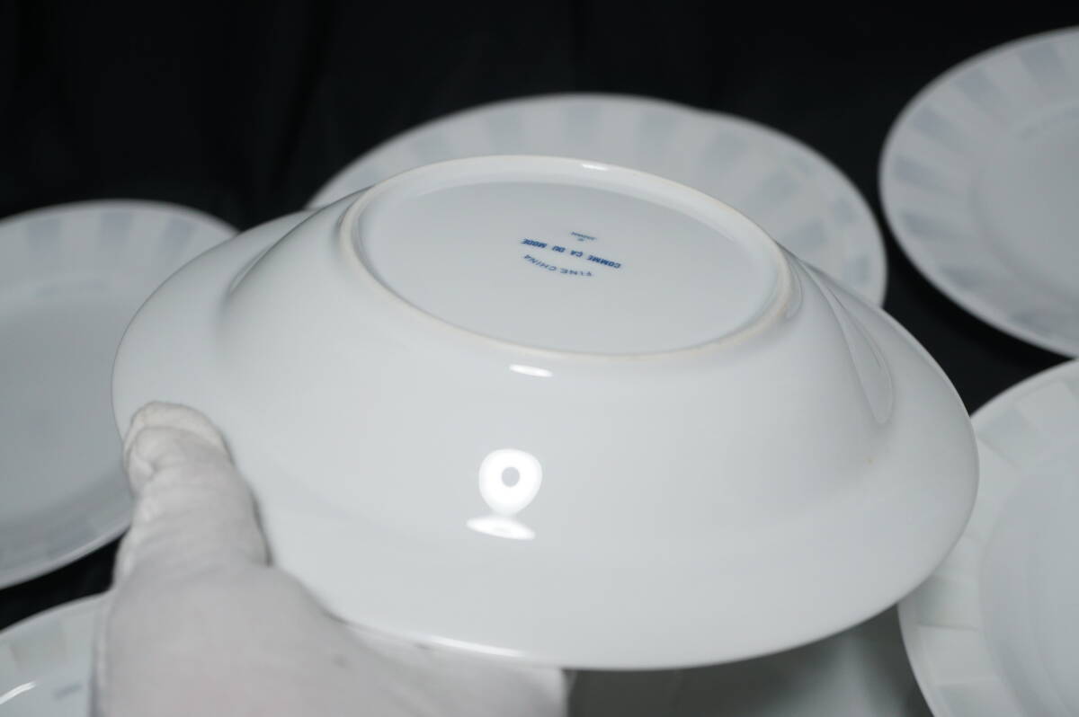 【AA3】 日本製　コムサデモード　ディナー皿4枚+パスタ皿5枚　セット_画像5