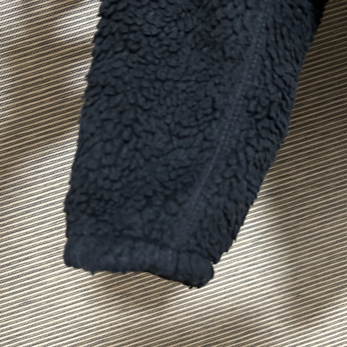 ノースフェイス ボアフリースジャケット黒ブラック 子供110キッズ 刺繍F1 古着 入手困難 激レア 希少 人気ワンポイント 肩ロゴ_画像8