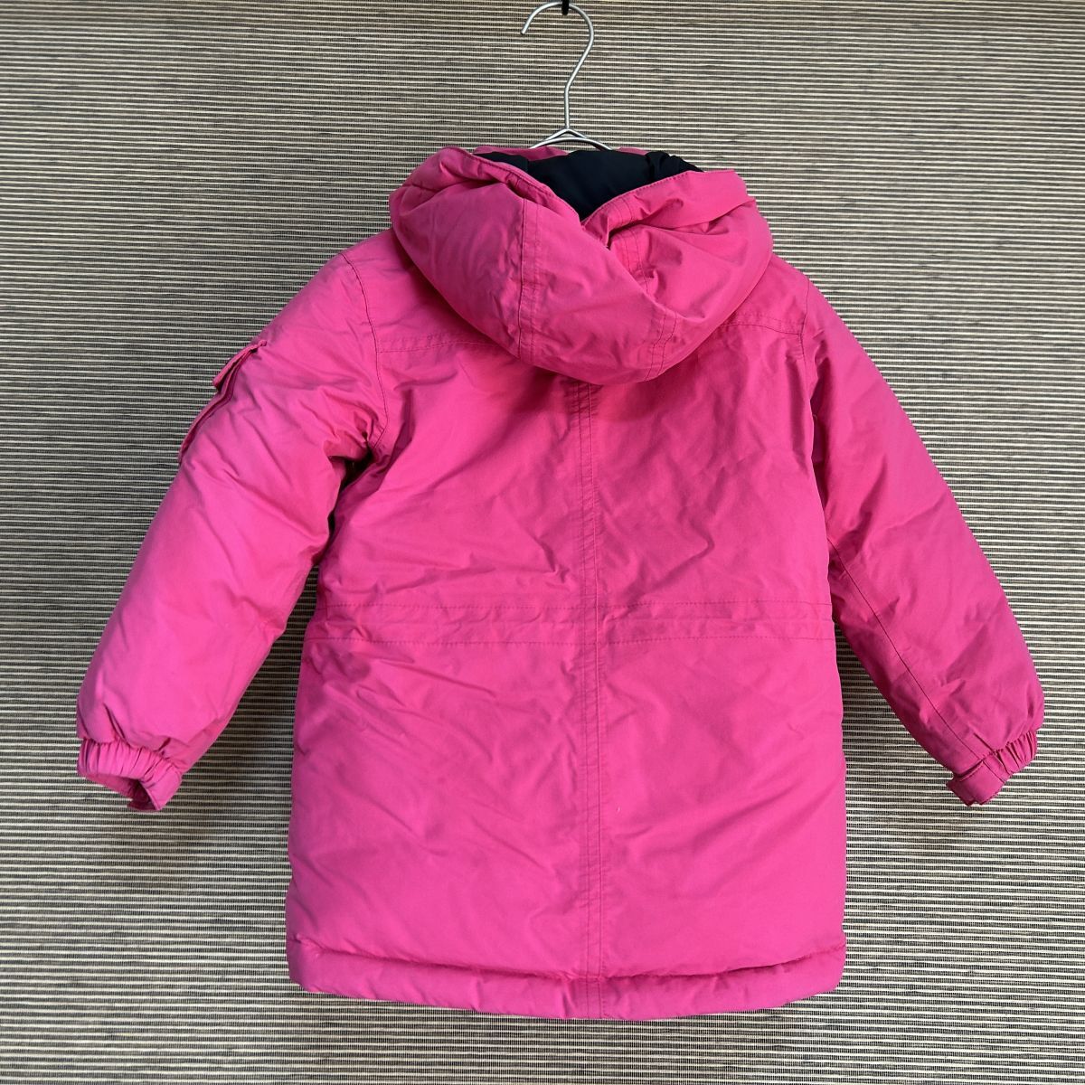 ノースフェイス ダウンジャケット モッズコート　子供105　ピンク　刺繍　G1 古着　入手困難　激レア　希少 人気　ワンポイント キッズ_画像6