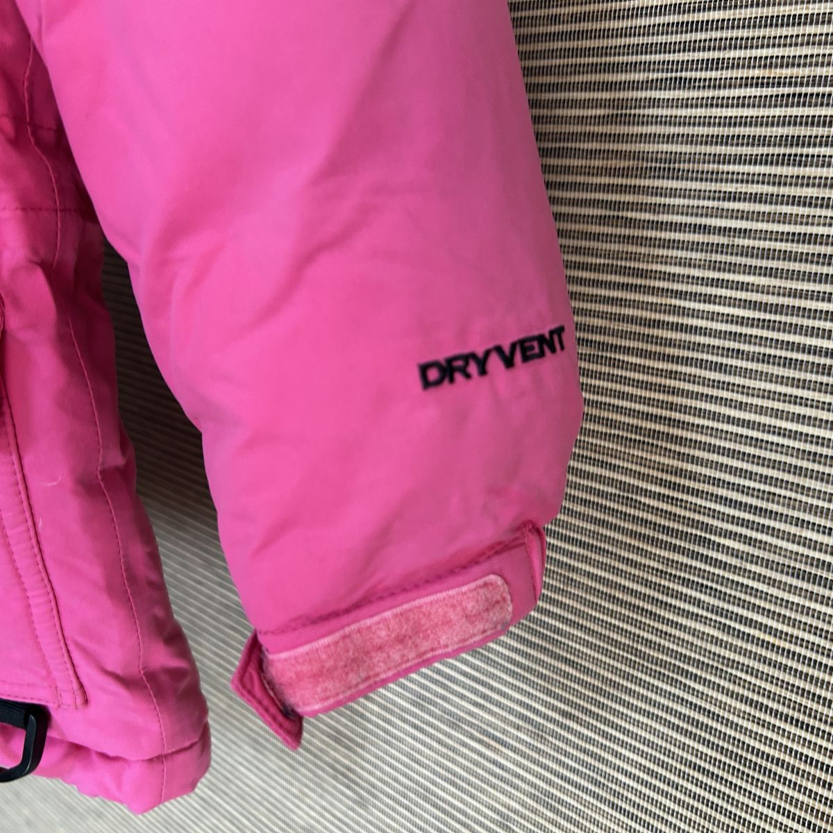 ノースフェイス ダウンジャケット モッズコート　子供105　ピンク　刺繍　G1 古着　入手困難　激レア　希少 人気　ワンポイント キッズ_画像8