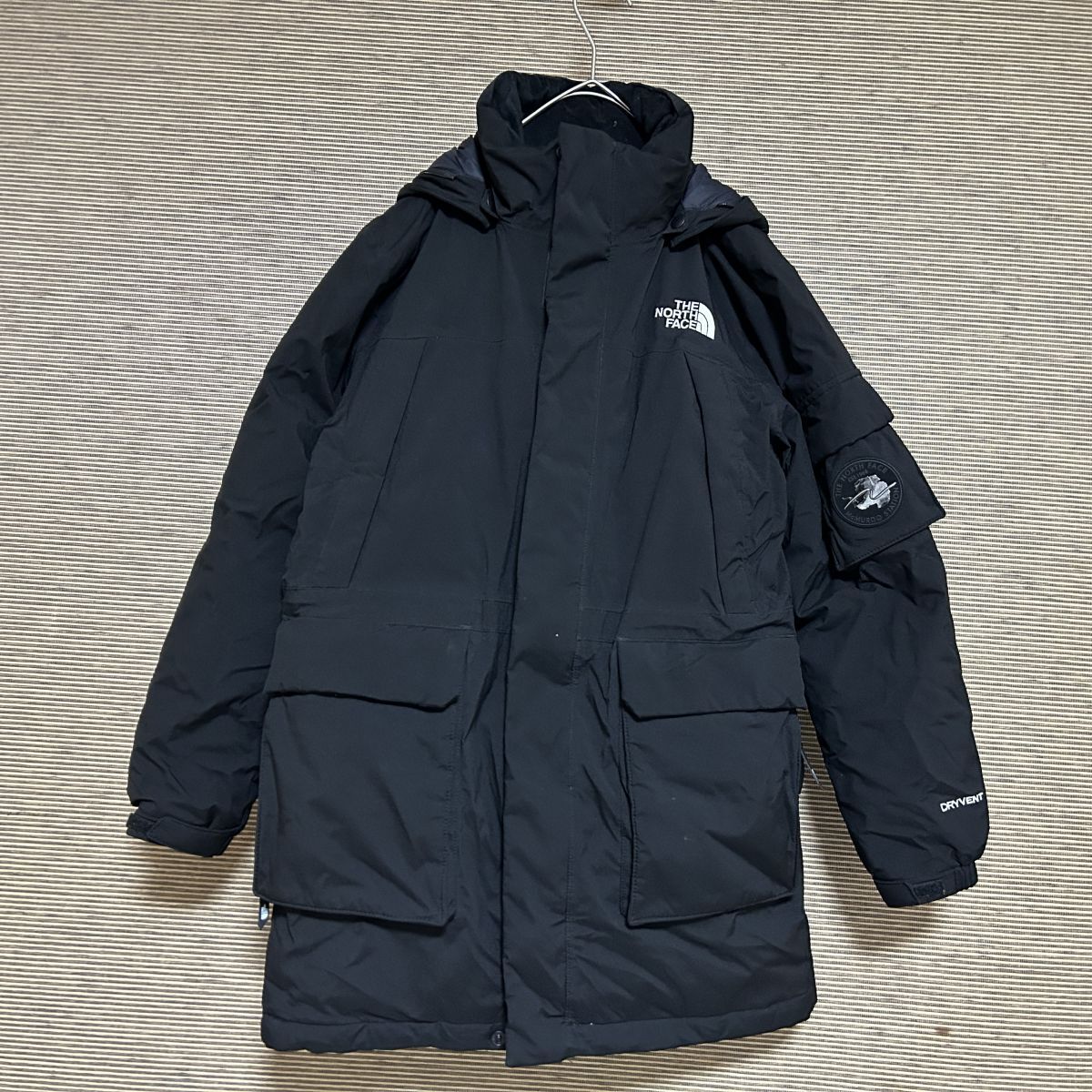 ノースフェイス　ダウンジャケット マクマード　黒　子供150キッズ　肩ロゴF3　古着　入手困難　激レア　希少 人気　モッズ　mcmurdo_画像1