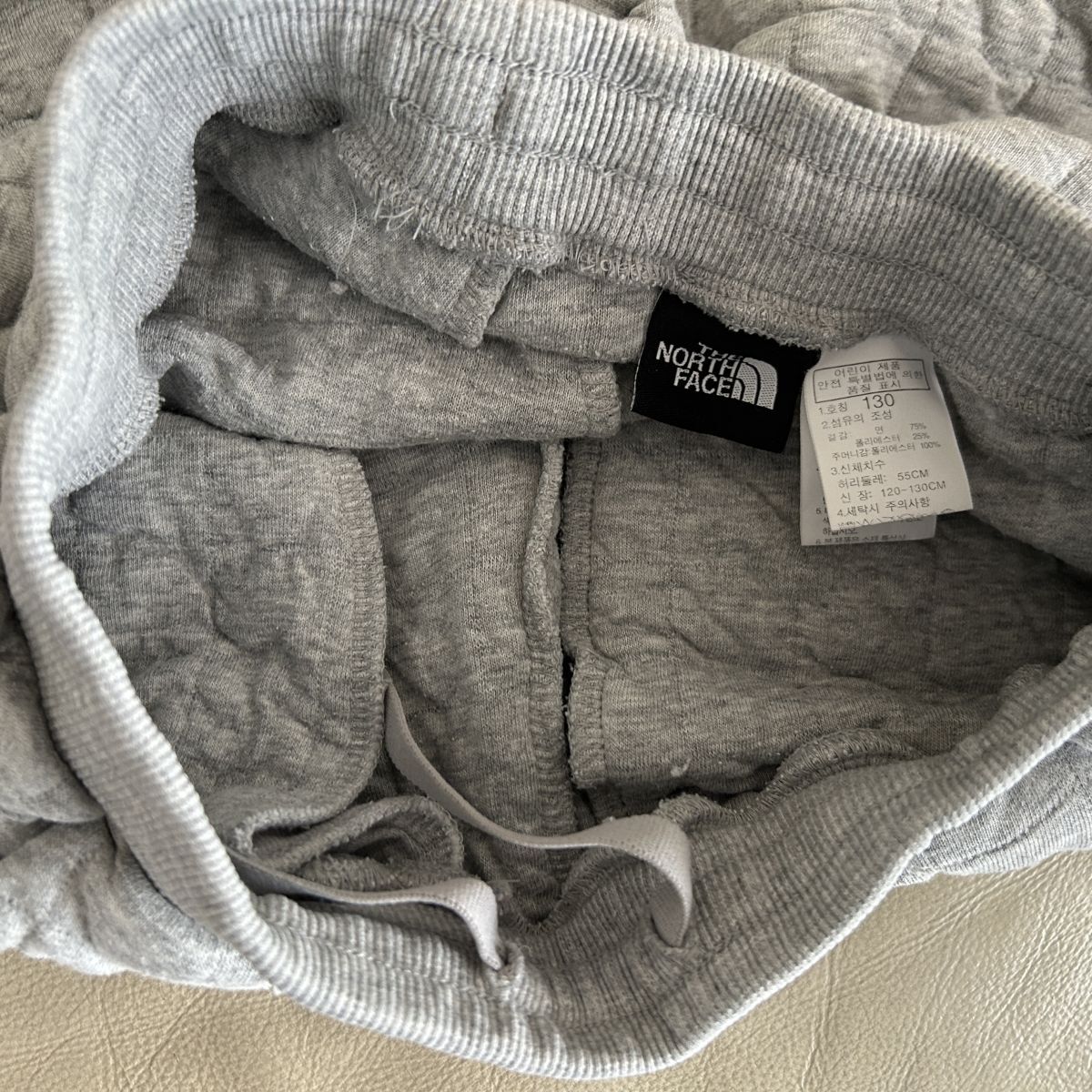 ノースフェイス　スウェットパンツ　子供130キッズ　刺繍　ワンポイントE1　古着　入手困難　激レア　人気　訳あり激安_画像9