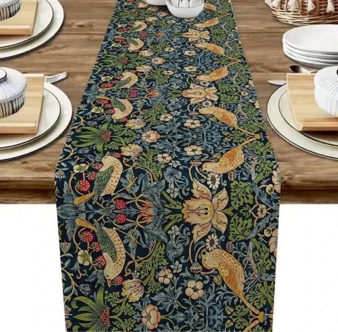  стол Runner William Maurice скатерть-раннер Северная Европа современный retro растения скатерть зеленый серия синий серия природа зеленый 