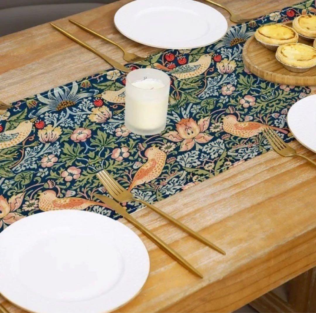  стол Runner William Maurice скатерть-раннер Северная Европа современный retro растения скатерть зеленый серия синий серия природа зеленый 