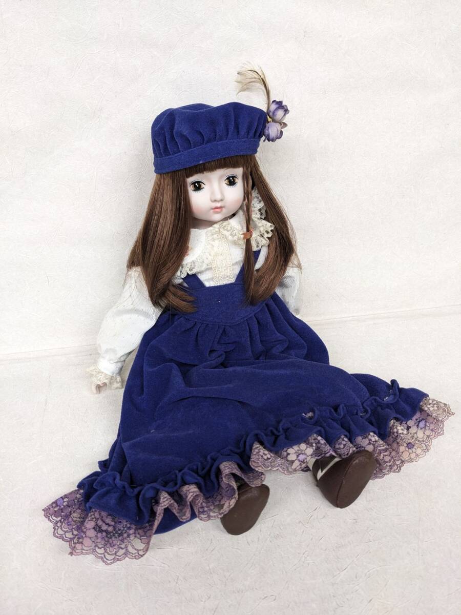 kk584■ビスクドール 陶器人形 西洋人形 刻印なし 約46.5ｃｍ アンティークドール 女の子 抱き人形/100_画像1