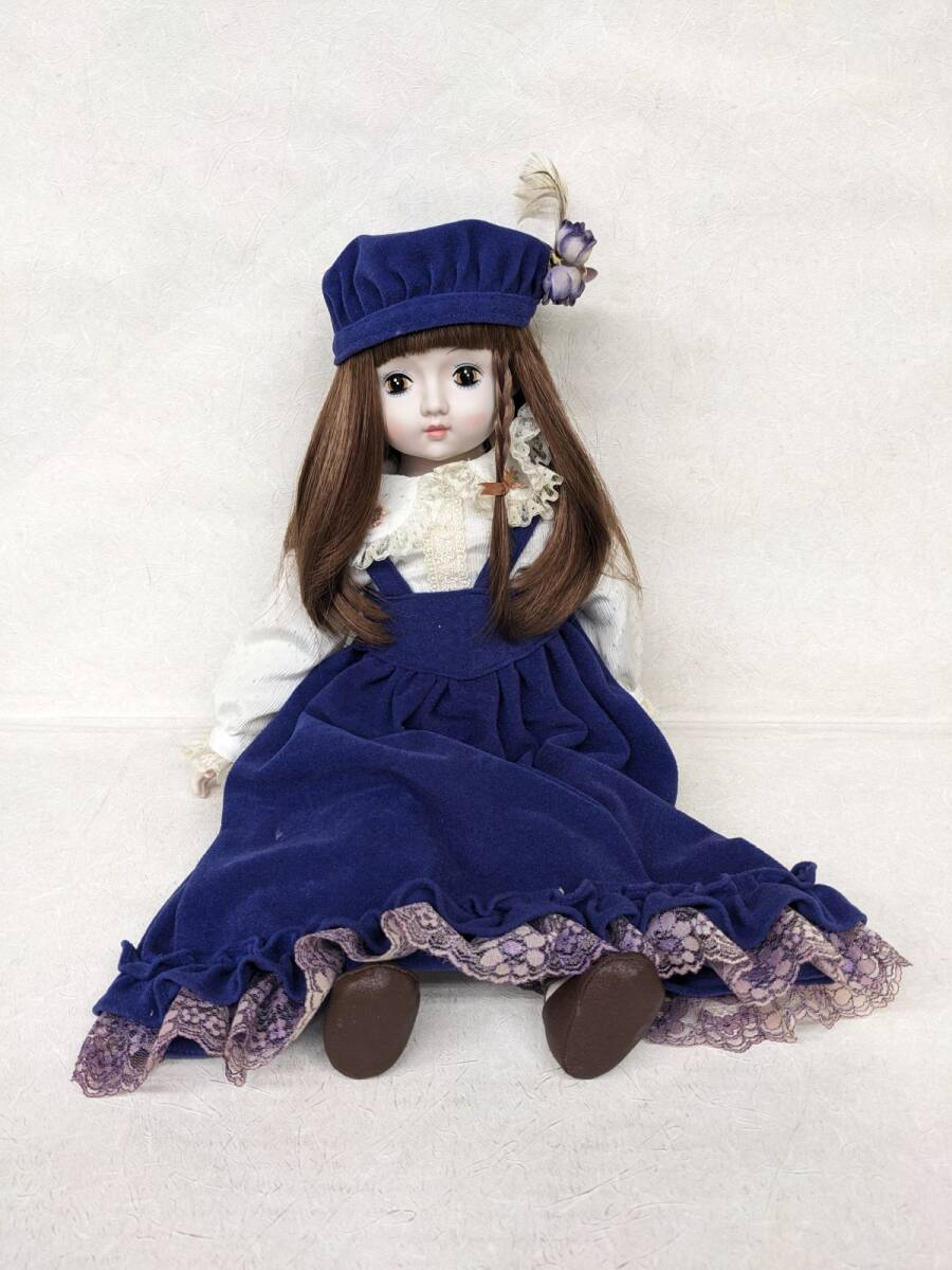 kk584■ビスクドール 陶器人形 西洋人形 刻印なし 約46.5ｃｍ アンティークドール 女の子 抱き人形/100_画像2