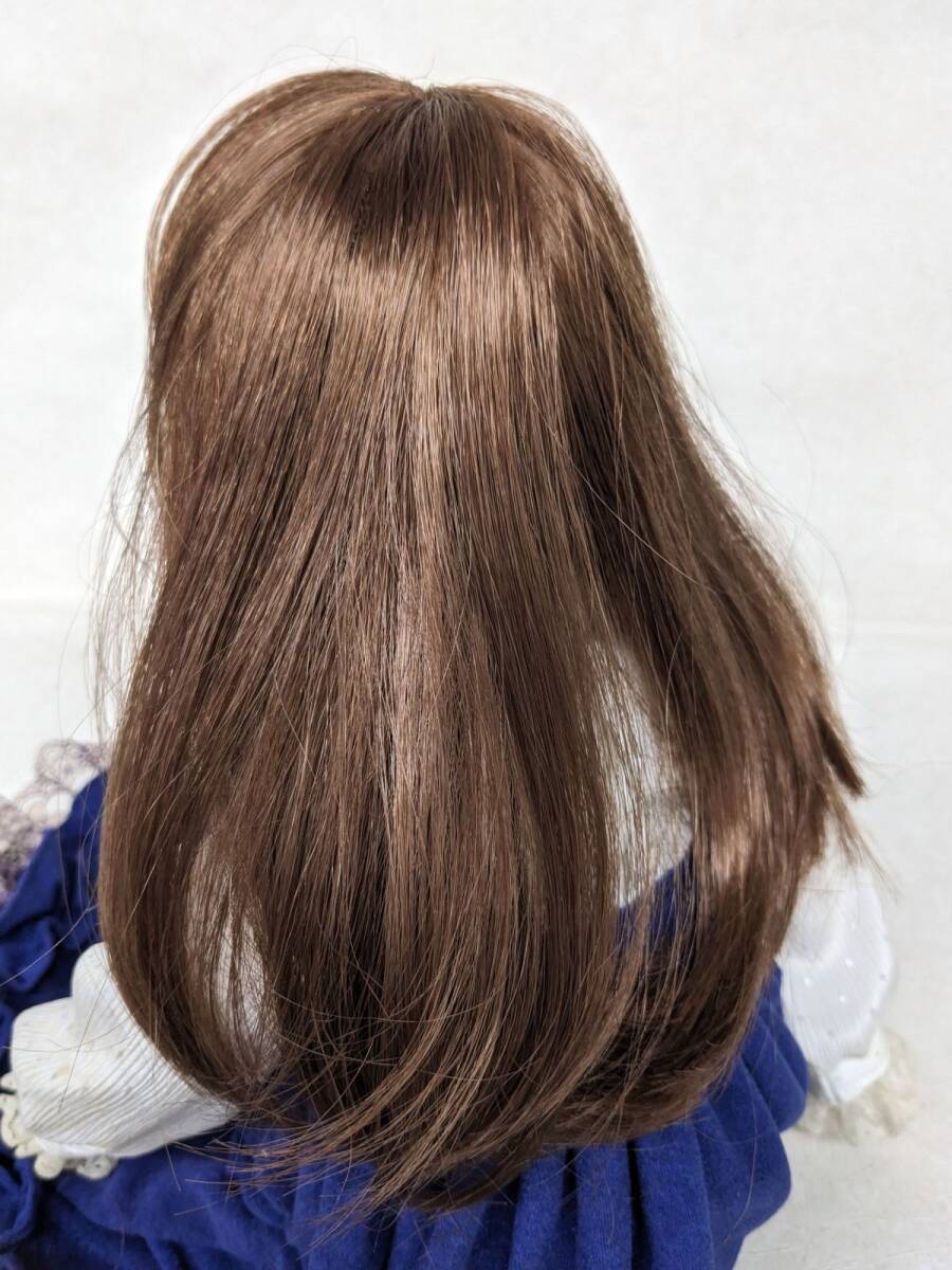 kk584■ビスクドール 陶器人形 西洋人形 刻印なし 約46.5ｃｍ アンティークドール 女の子 抱き人形/100_画像8