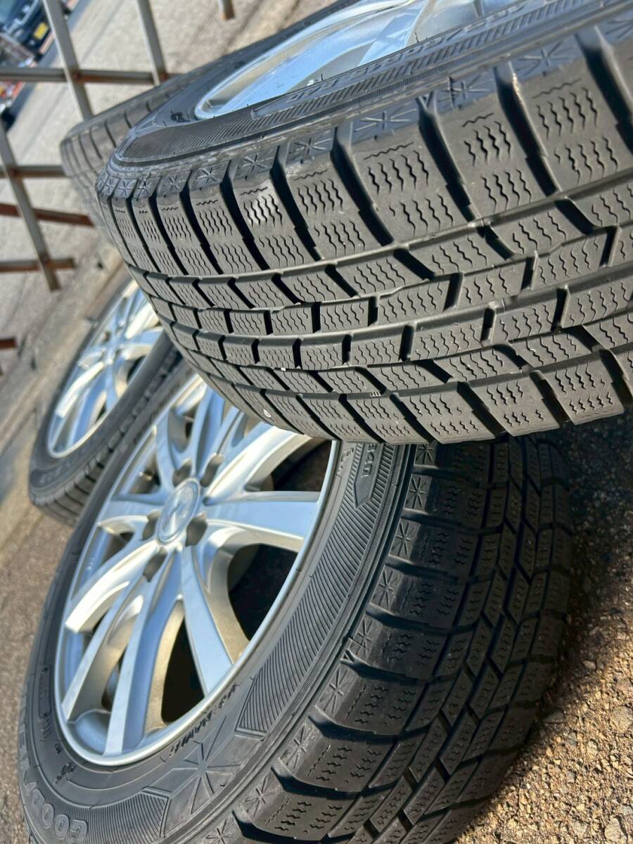 マツダ ビアンテ取外し GOODYEAR ICE NAVI 6 185/60R15 スタッドレスタイヤ＋Weds 15インチアルミホイール 4本セット_画像6