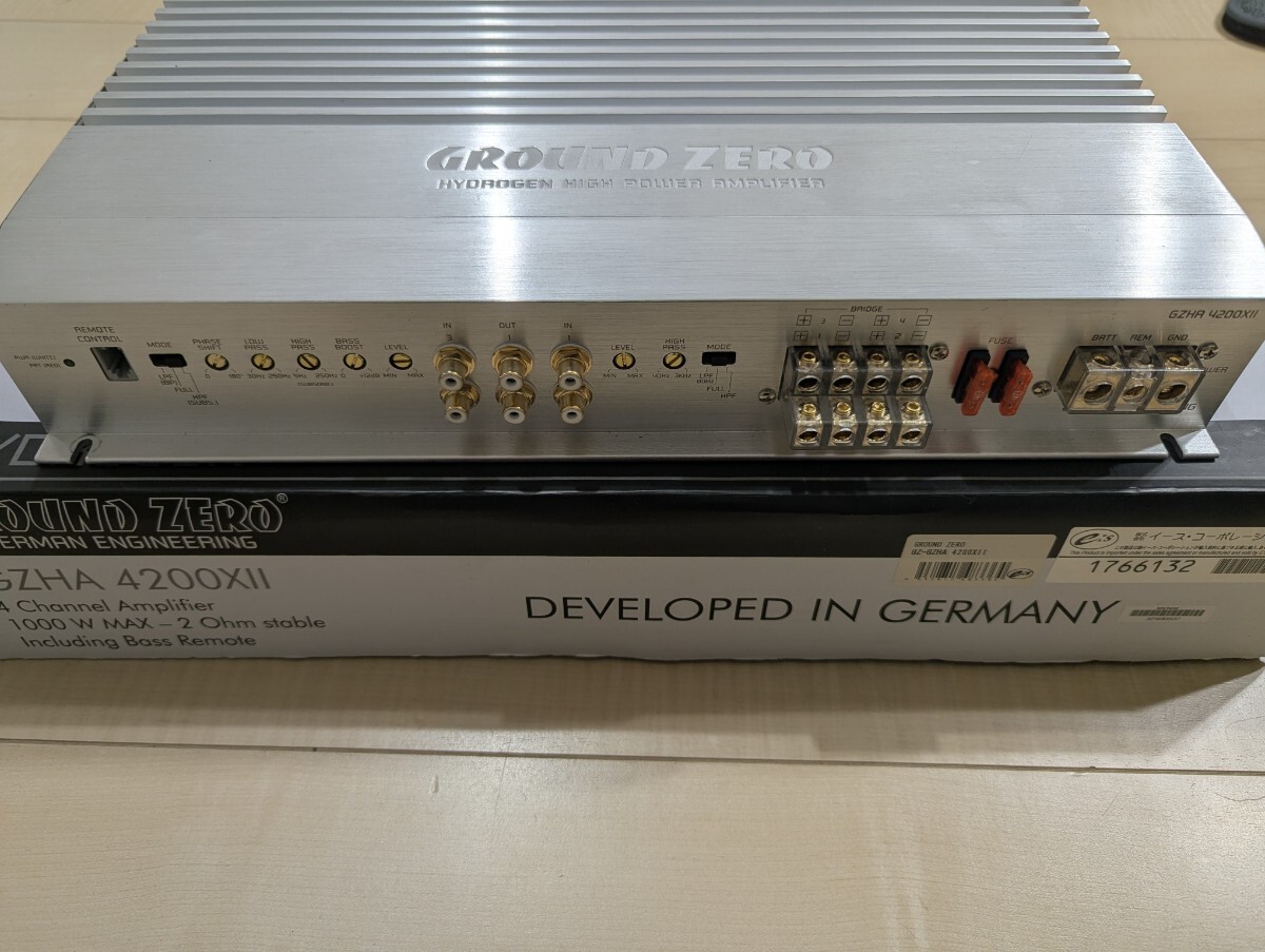 GROUND ZERO GZHA 4200 xii グラウンドゼロ イース・コーポレーション正規品 4ch class-ab_画像2