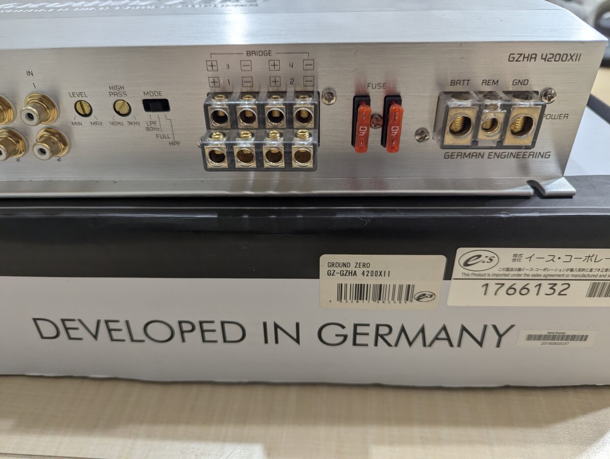 GROUND ZERO GZHA 4200 xii グラウンドゼロ イース・コーポレーション正規品 4ch class-ab_画像4