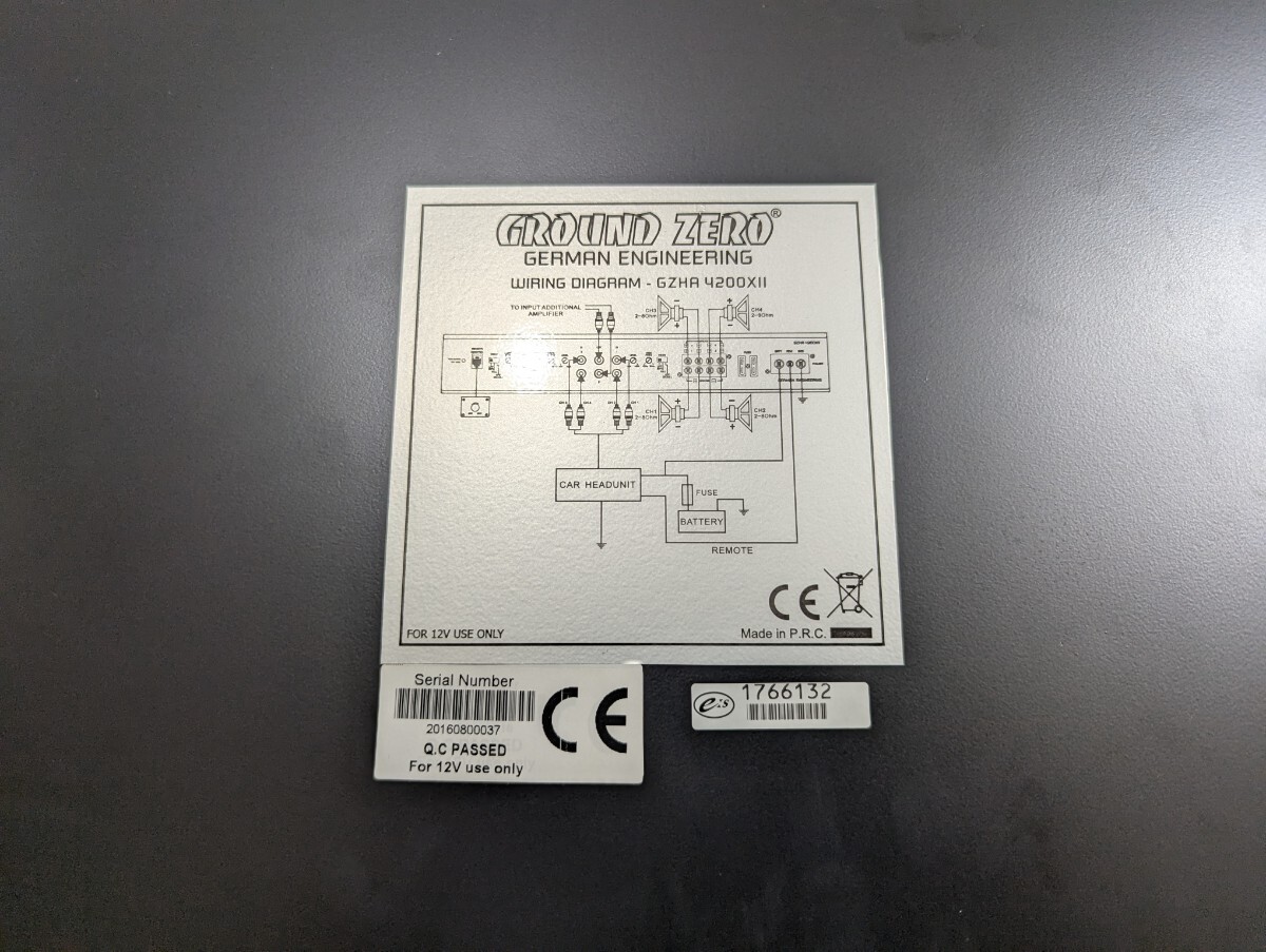 GROUND ZERO GZHA 4200 xii グラウンドゼロ イース・コーポレーション正規品 4ch class-ab_画像5