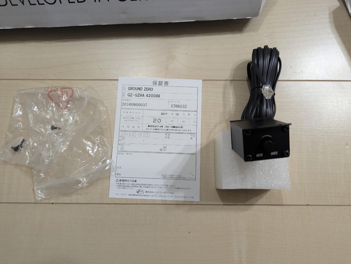 GROUND ZERO GZHA 4200 xii グラウンドゼロ イース・コーポレーション正規品 4ch class-ab_画像8