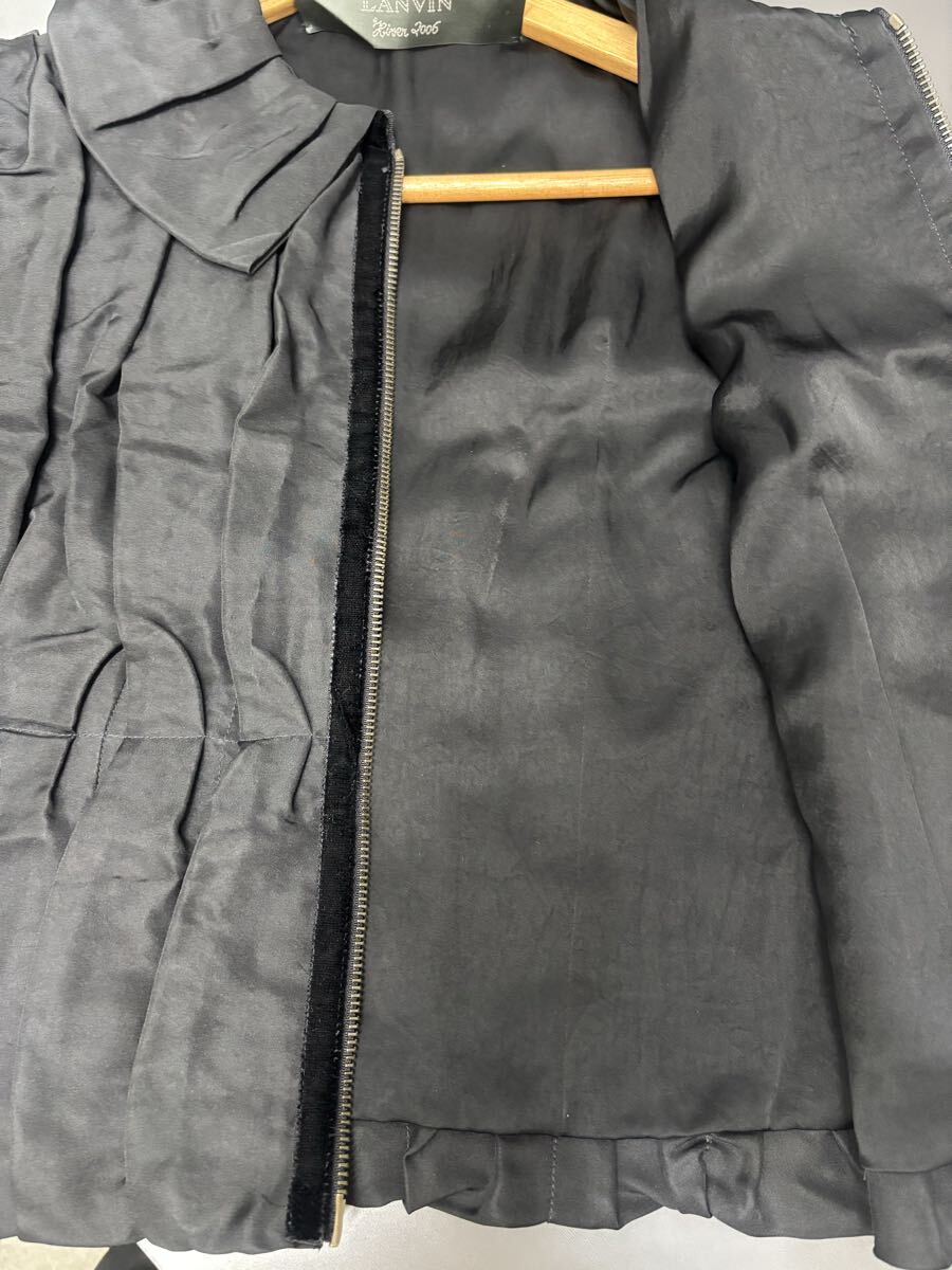 ［LANVIN］ランバン　レディース　ジップアップ ジャケット　ブラック　36 2511-091_画像6