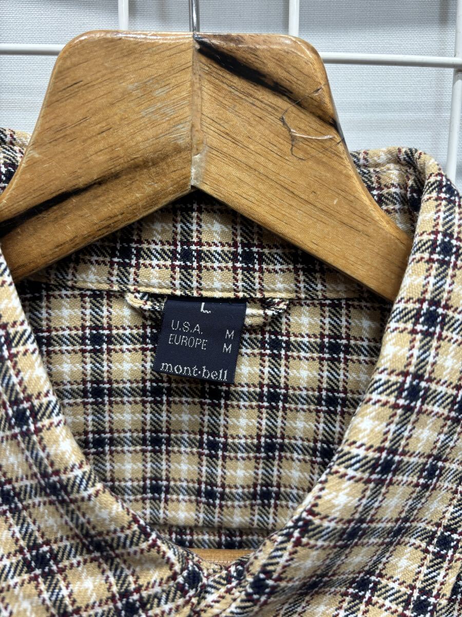 ［mont-bell］モンベル　 長袖シャツ　チェック　L 2511-198_画像3