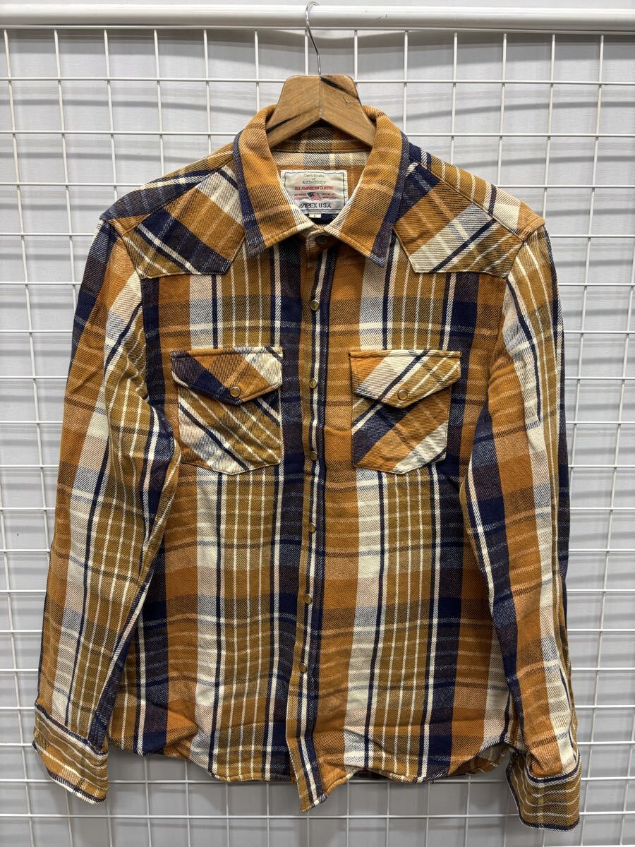 ［AVIREX］アヴィレックス　 長袖シャツ　チェック　L 2511-200_画像1