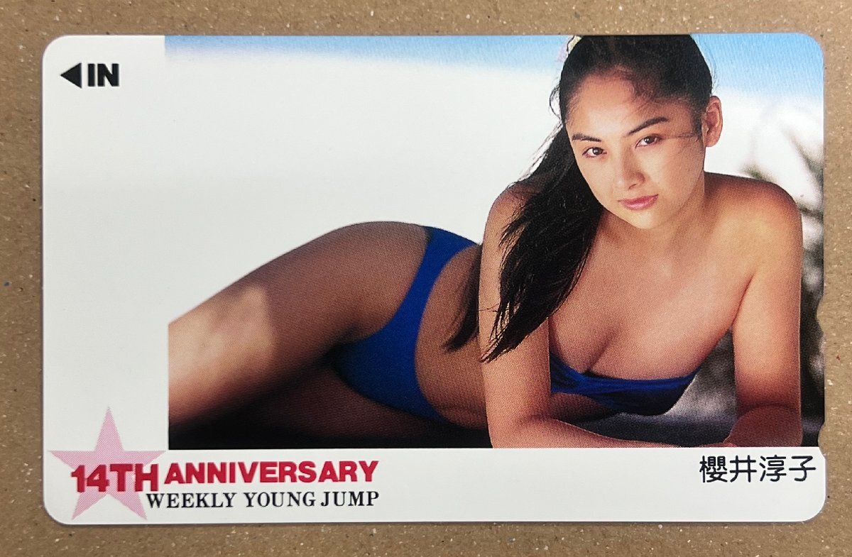 櫻井淳子 週刊ヤングジャンプ テレカ テレホンカード 50度数 _画像1