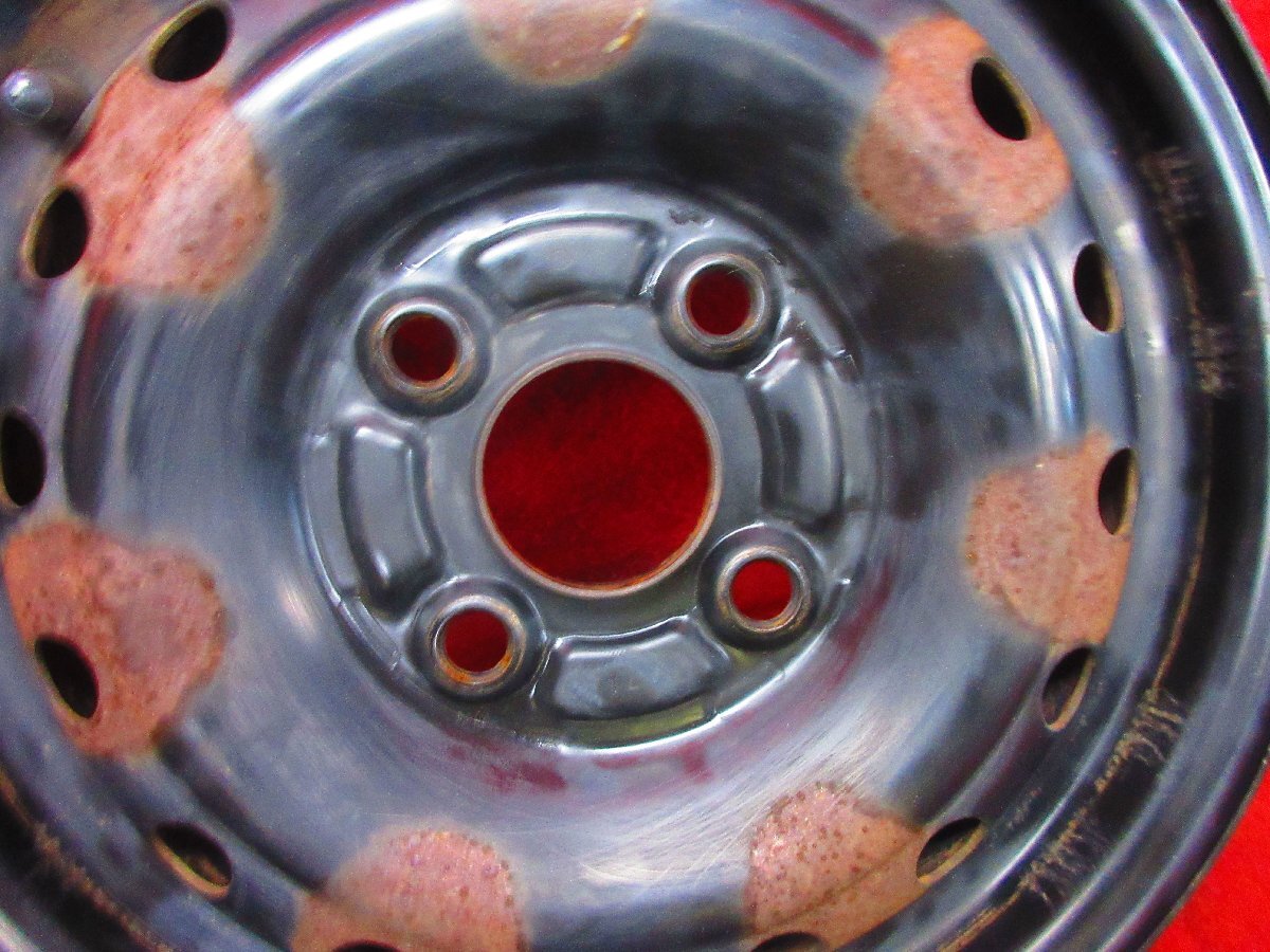 スチール ホイール 4本 ダイハツ 純正 13×4.00B 4穴 PCD 100 +45 ハブ径 54 ミラ エッセ ミラココア タントカスタム ムーヴ ラテ◆51927H_画像6