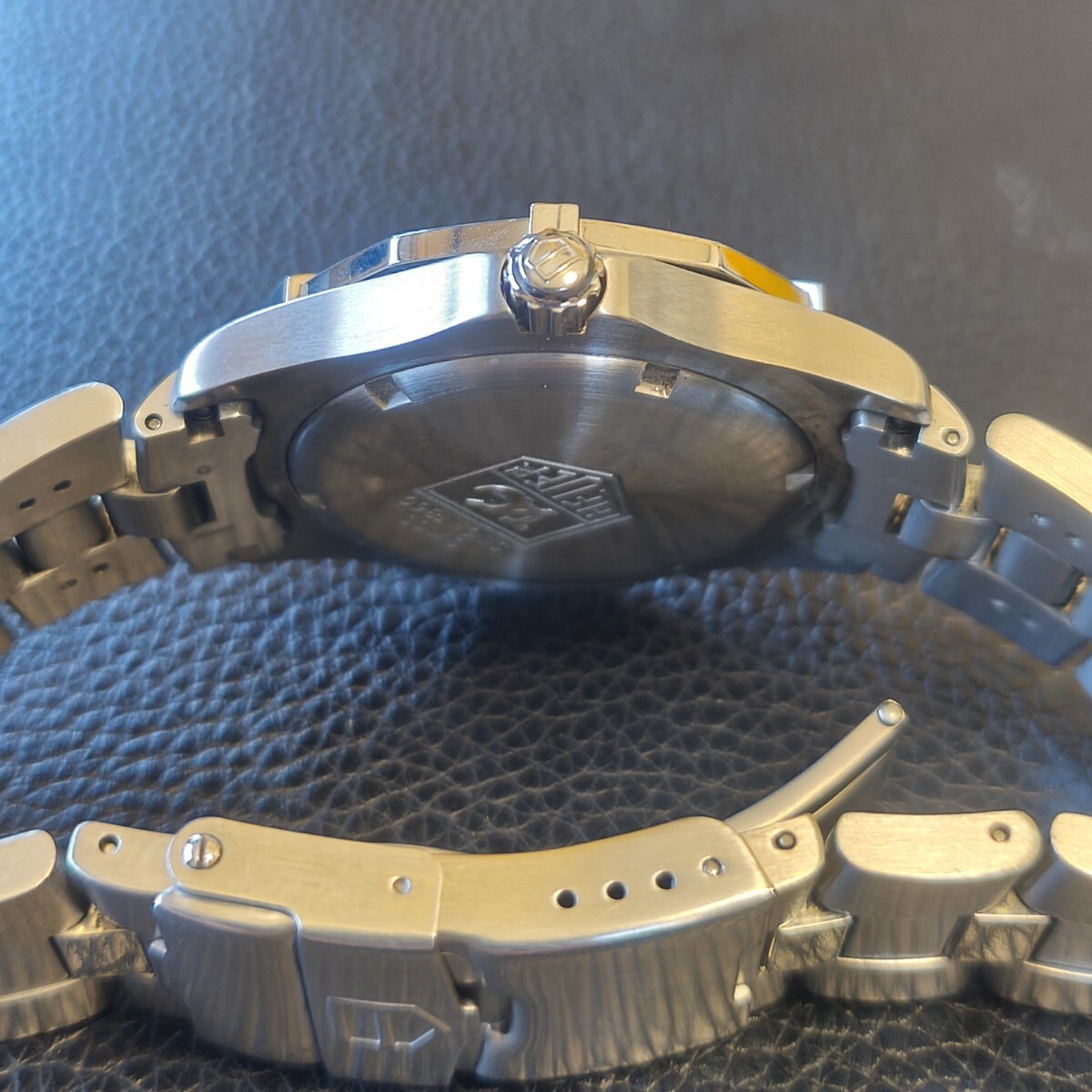 【1円〜】電池交換済 タグホイヤー エクスクルーシブ WN1110 黒文字盤 メンズ 腕時計 腕回り19.5cm ダイバーズ 稼働品 TAG HEUER_画像8