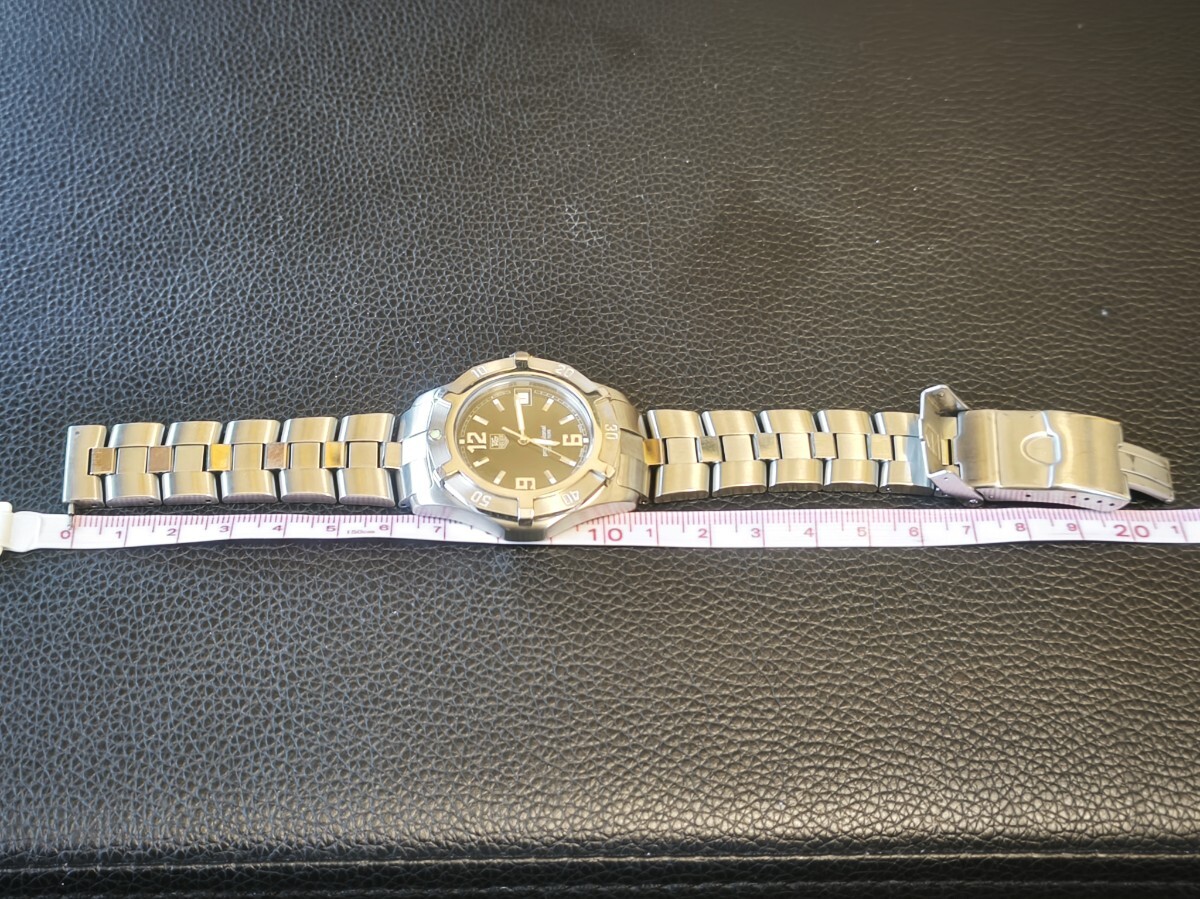 【1円〜】電池交換済 タグホイヤー エクスクルーシブ WN1110 黒文字盤 メンズ 腕時計 腕回り19.5cm ダイバーズ 稼働品 TAG HEUER_画像9