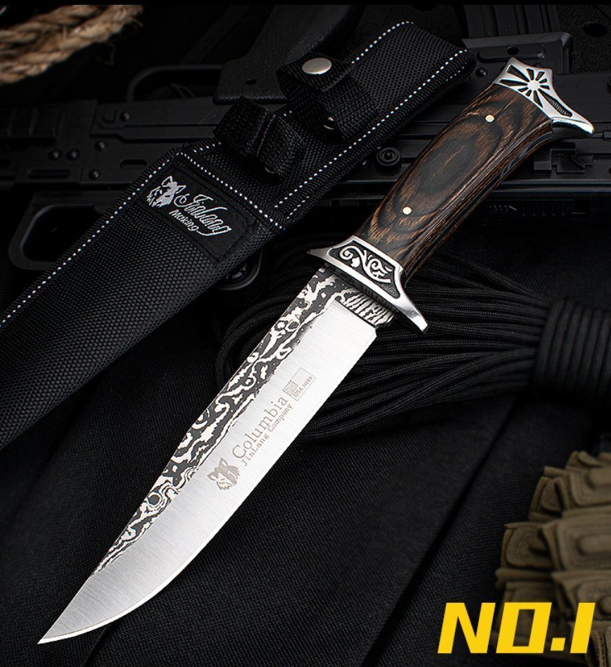 全長30cm アウトドアストレートナイフ スイス アウトドア 登山用 サバイバル ハンドメイド 携帯式 サバイバル ハンドルナイフ キャンプ用_画像1