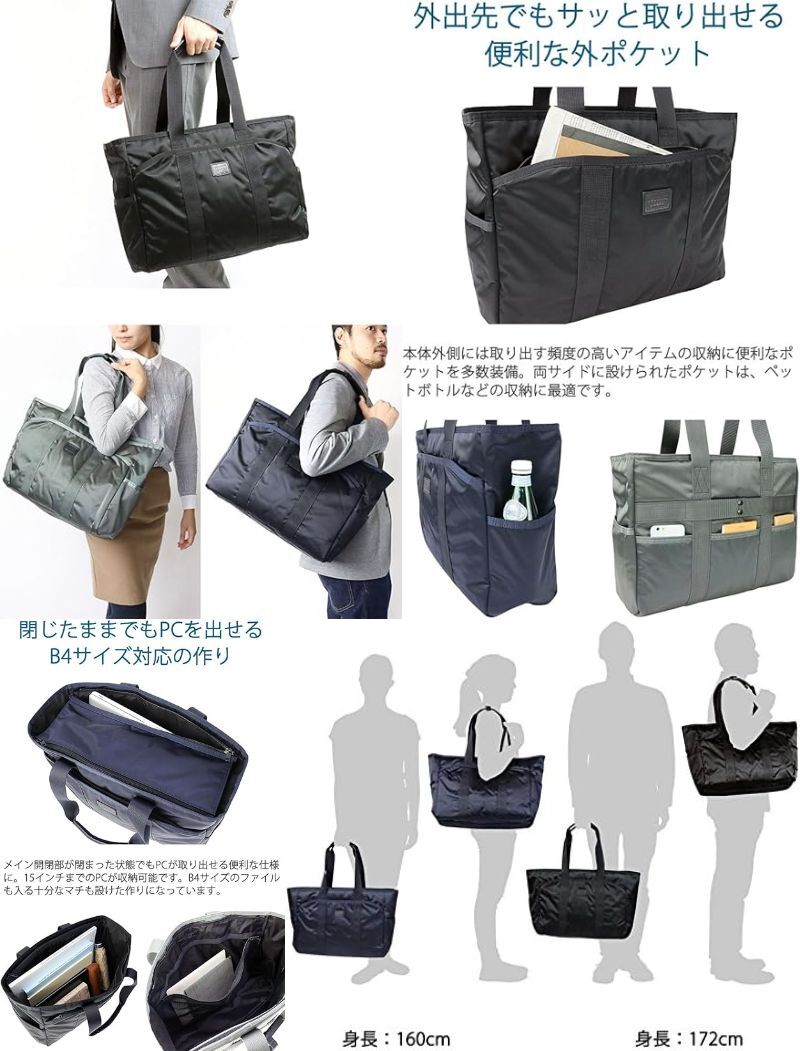 ★お洒落ミリタリーディテール&ハイスペック トート!! ★吉田カバン LUGAGGE LABEL ZONE TOTE / ネイビー系 NO.973-05592_画像3