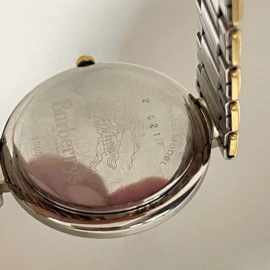 稼動品　Burberry バーバリー　ローマン　コンビカラー　ボーイズ　腕時計_画像3