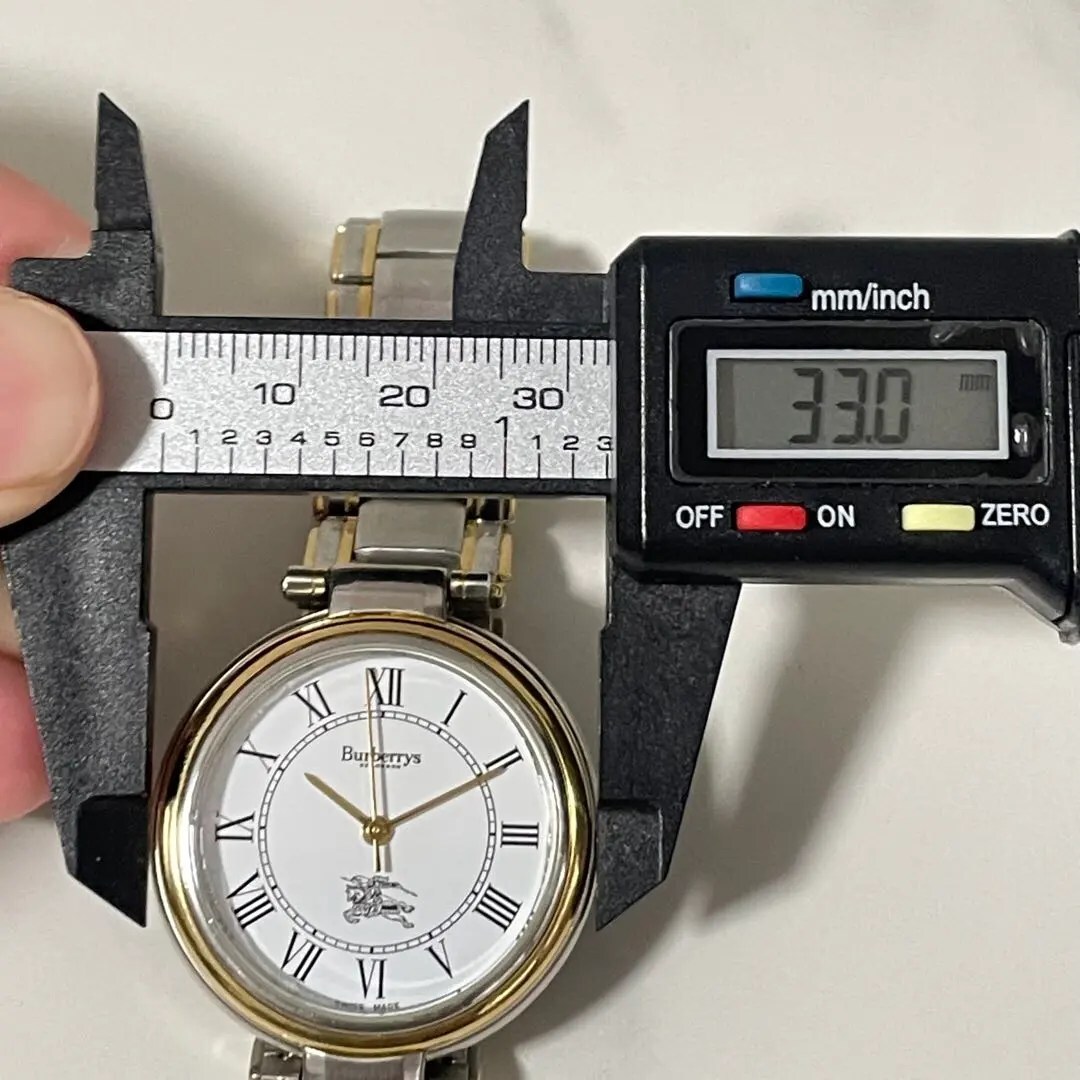 稼動品　Burberry バーバリー　ローマン　コンビカラー　ボーイズ　腕時計_画像4