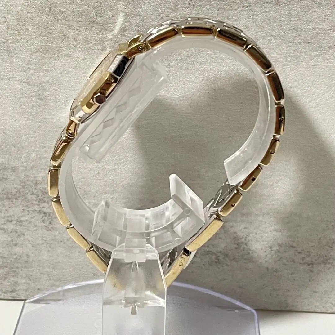 稼動品 YSL イヴサンローラン オクタゴン コンビ Yロゴベルト 腕時計_画像2