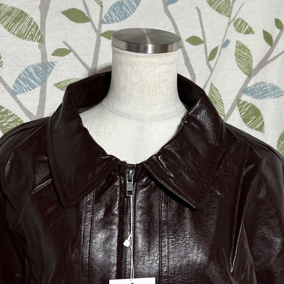 新品　AZUL BY MOUSSY フェイクレザージャケット　オーバーサイズ_画像4