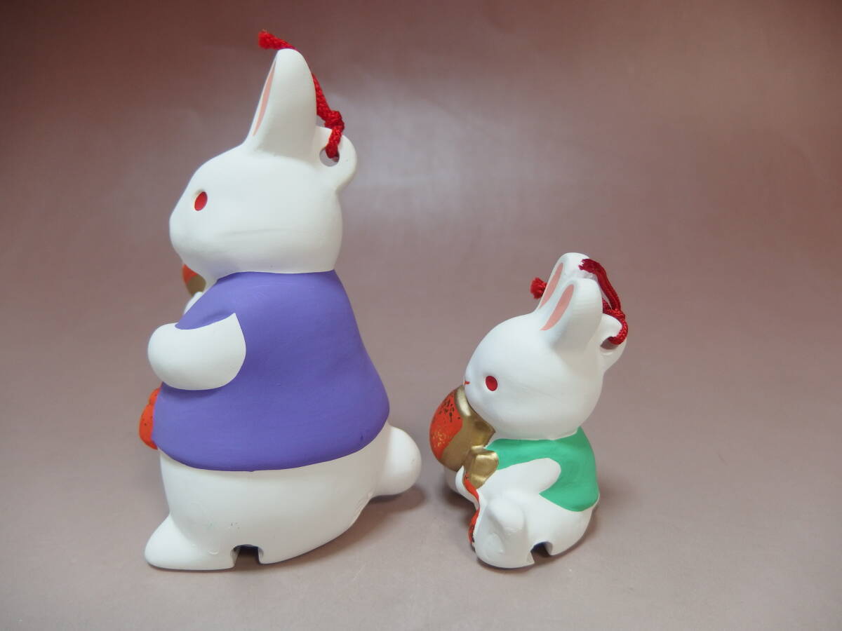 創作置物 昭峰作 干支置物 うさぎ 兎 土鈴_画像3