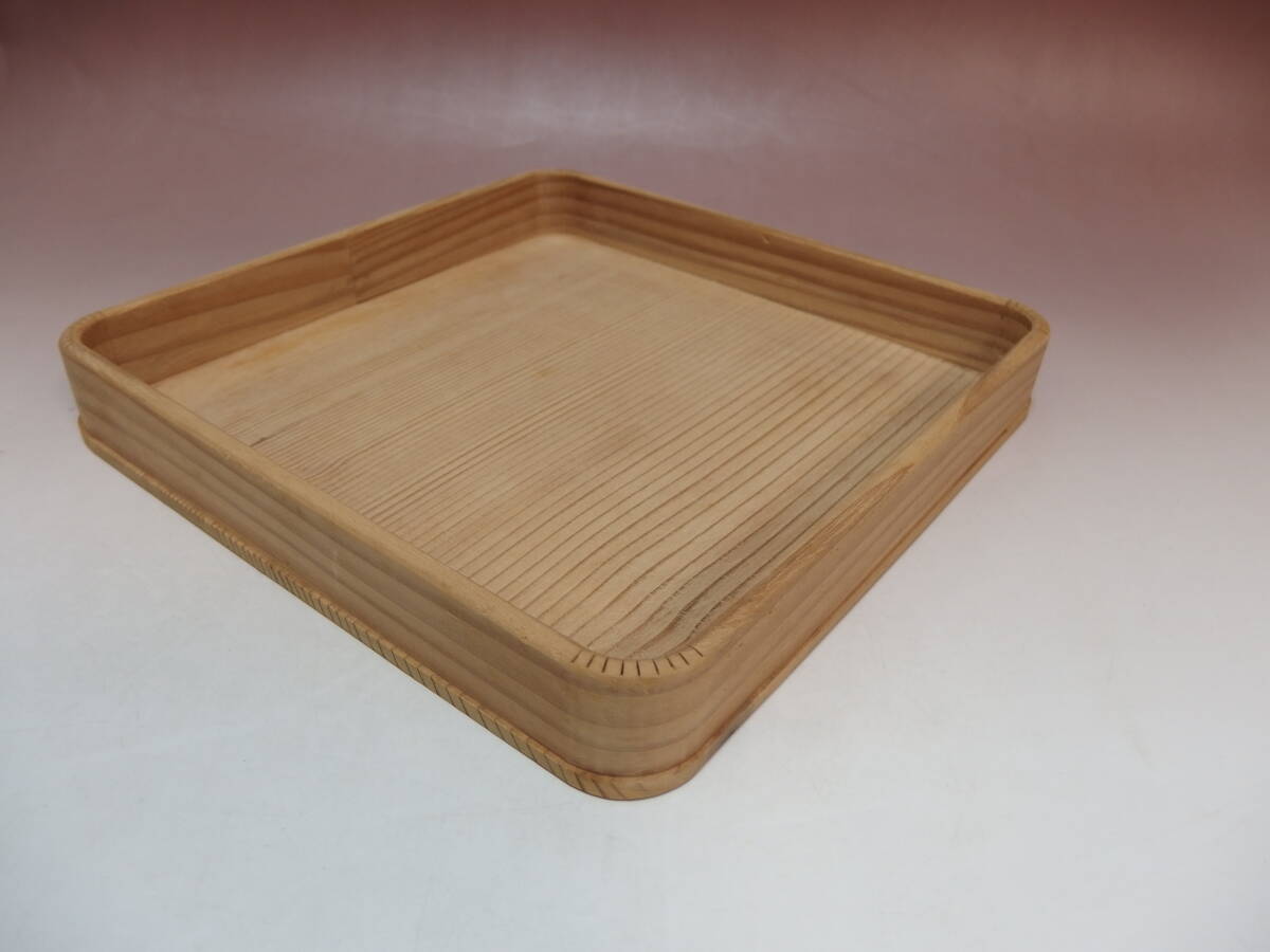 茶道具　卓下建水　杉八寸盆_画像6