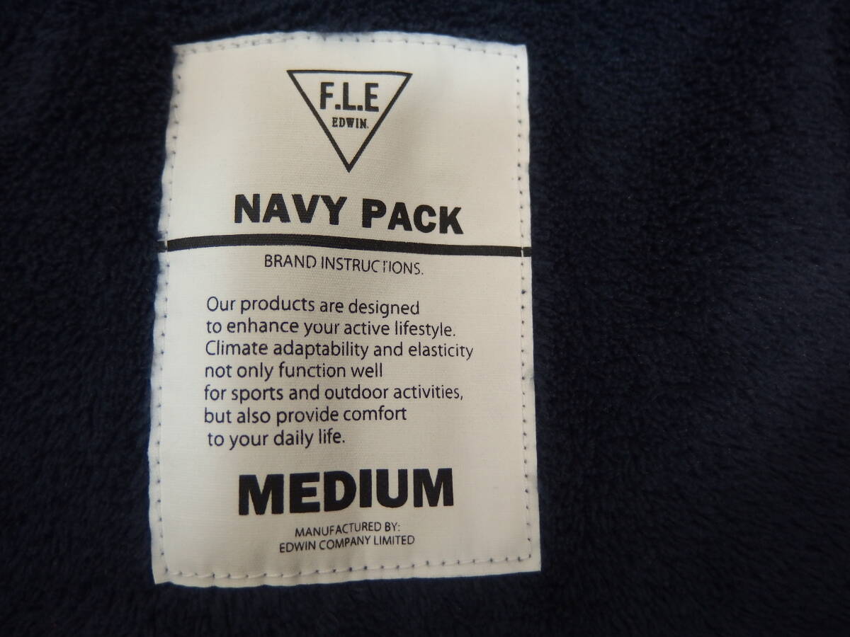 F.L.E　EDWIN　 エドウイン　NAVY　PACK　ボアフリースジャケット_画像4