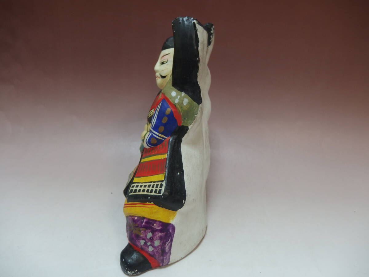 ②　土人形　義経 　中十製？　在銘？_画像2