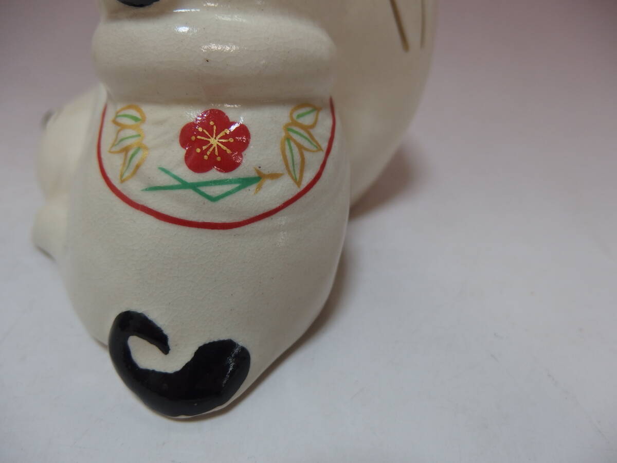 狆鯛 犬と鯛 陶器 置物 たち吉?_画像8