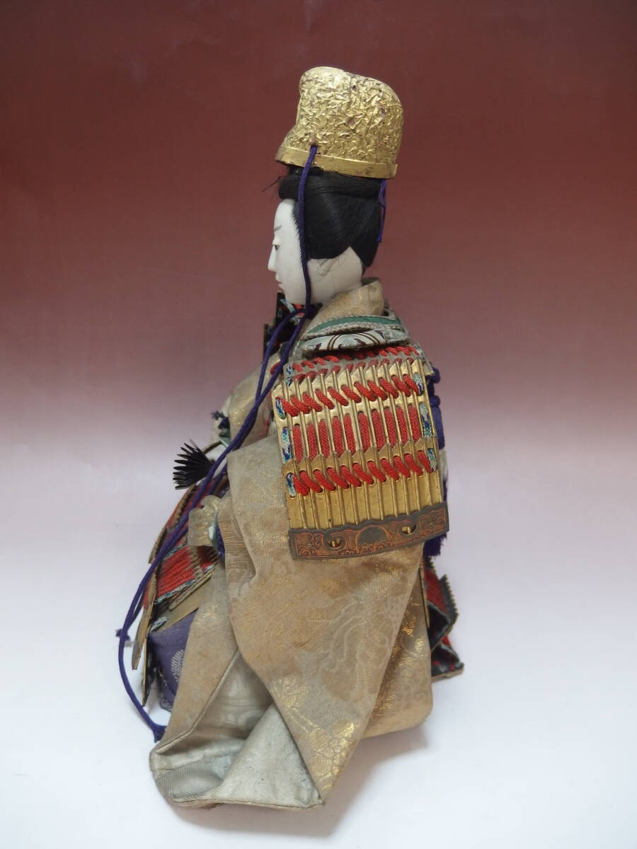 明治期 　大将人形　武者人形　五月人形　木箱入り_画像3