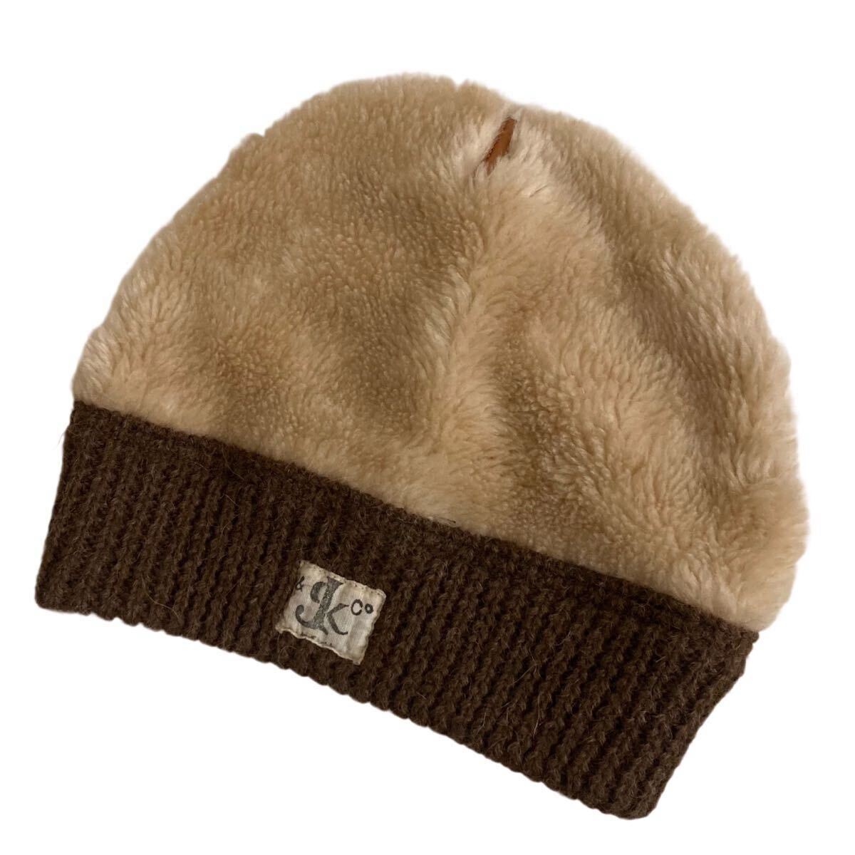 KAPITAL キャピタル ファー × ヘリンボン ビーニー キャップ_画像1