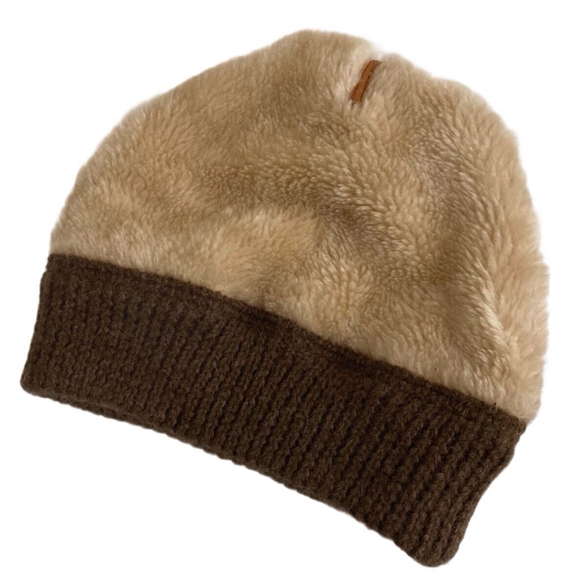 KAPITAL キャピタル ファー × ヘリンボン ビーニー キャップ_画像2