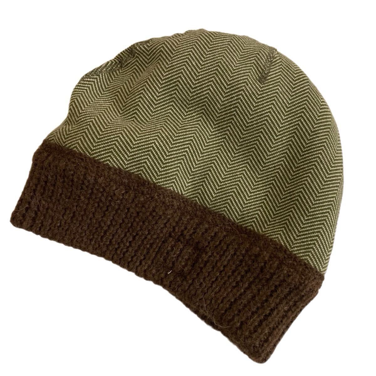 KAPITAL キャピタル ファー × ヘリンボン ビーニー キャップ_画像4