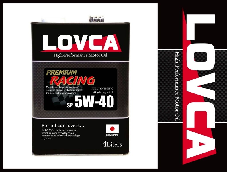 ■送料無料■LOVCA PREMIUM-RACING 5W-40 4L SP■特殊減摩技術×エステル×PAO RACINGを超えた特別なレーシングオイル LSPI対応 ■LPR540-4_画像1