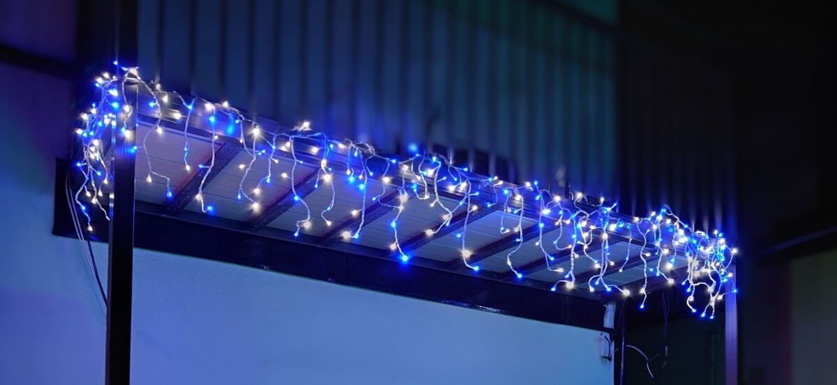 [ LED лёд kru свет ...100 лампочка ×3 позиций комплект ] голубой & белый / объединенный возможность /8 образец память функция / Рождество / illumination 