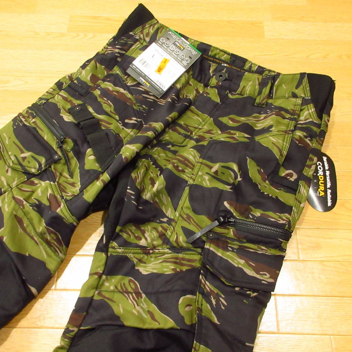 ◎新品!FieldCore ワークマン HP005A バイク CORDURA EURO ウォームパンツ 裏起毛 膝あて 暖パン 秋冬!メンズ 迷彩 Lサイズ◆PA4649_画像3